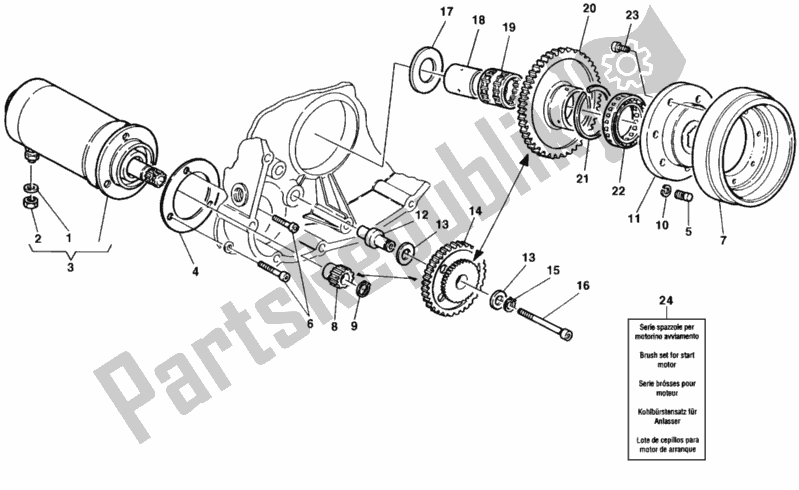 All parts for the Generator - Starting Motor of the Ducati Superbike 916 Senna 1998
